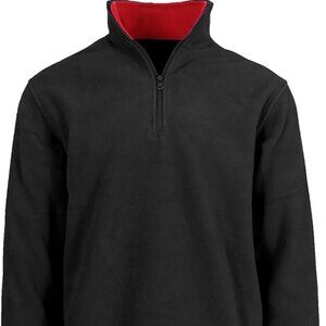 Q-Active Men’s Quarter Zip Thermal Fleece Pullover Long Sleeve Sweatshirt Mid We